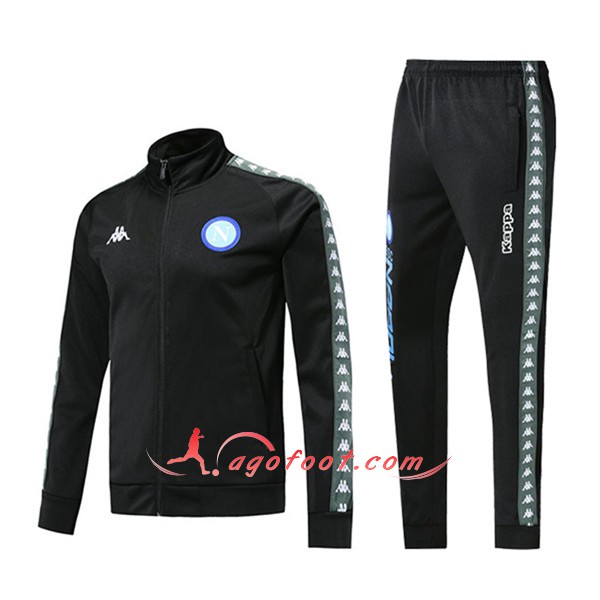 Nouveau Survetement De Foot SSC Naples Noir Floqué 2018 2019