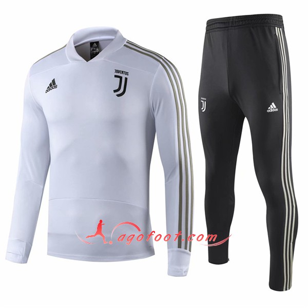 Nouveau Survetement De Foot Juventus Blanc -02 Floqué 2018 2019