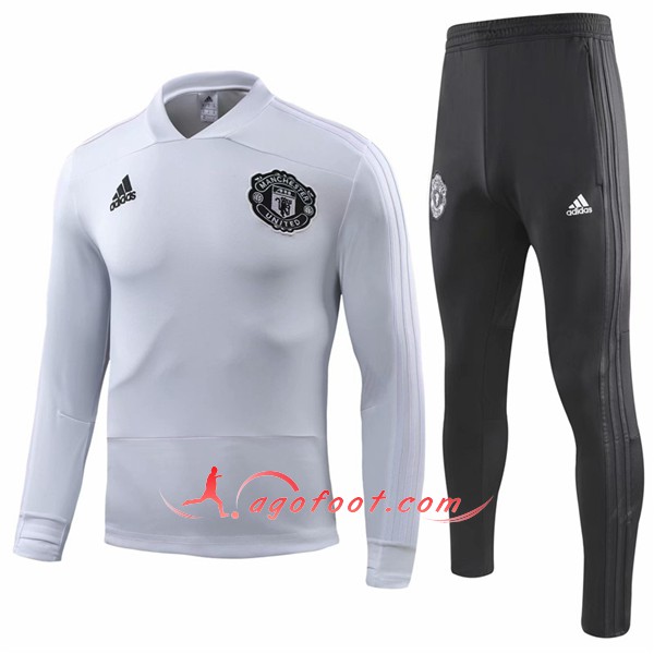 Nouveau Survetement De Foot Manchester United Blanc Floqué 2018 2019