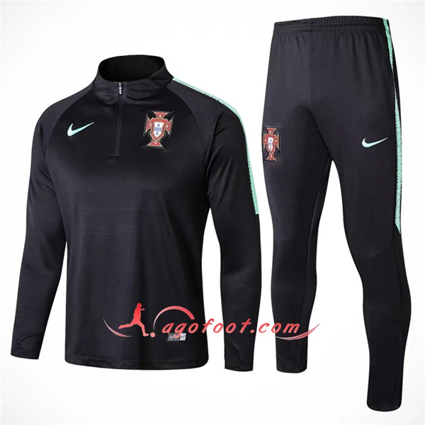 Nouveau Survetement De Foot Portugal Noir Floqué 2018 2019