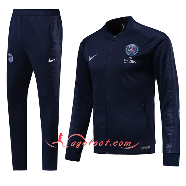 Nouveau Survetement De Foot PSG foncé Bleu Floqué 2018 2019