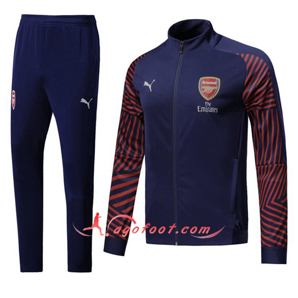 Nouveau Survetement De Foot Arsenal foncé Bleu Floqué 2018 2019