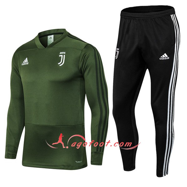 Nouveau Survetement De Foot Juventus Army Verte Floqué 2018 2019
