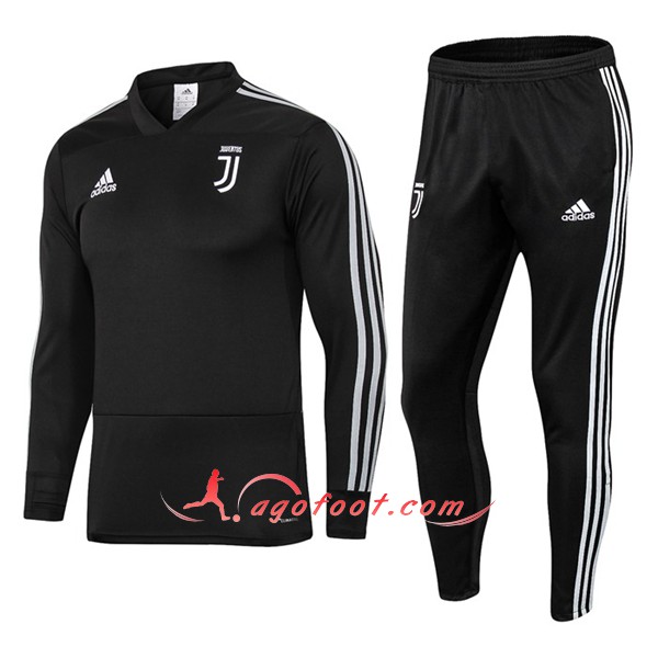 Nouveau Survetement De Foot Juventus Noir -01 Floqué 2018 2019