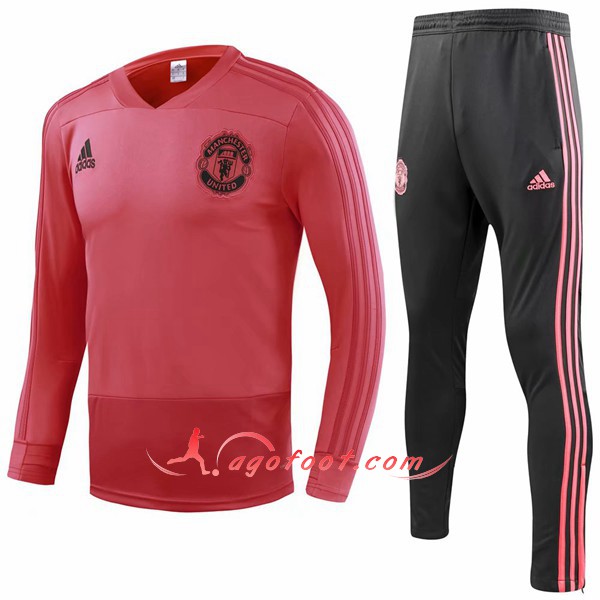 Nouveau Survetement De Foot Manchester United Rouge -01 Floqué 2018 2019