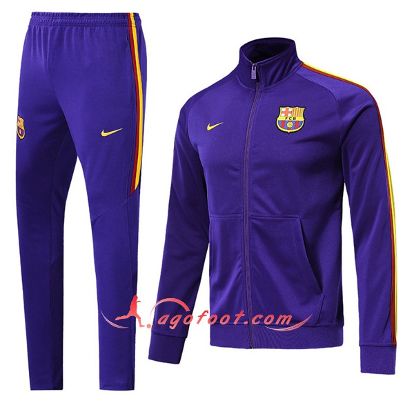 Nouveau Survetement De Foot - Veste FC Barcelone Pourpre Floqué 2019 2020