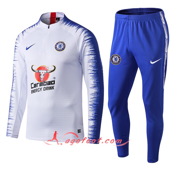Nouveau Survetement De Foot FC Chelsea Blanc 2019/20