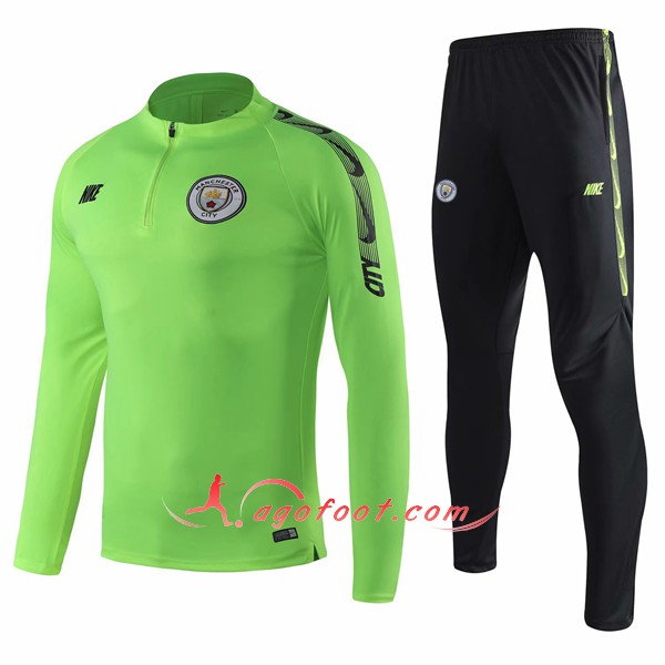 Nouveau Survetement De Foot Manchester City Vert Floqué 2019 2020