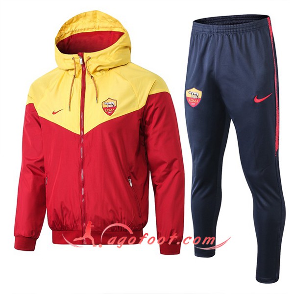 Ensemble Veste Coupe Vent AS Roma Rouge 2019 2020