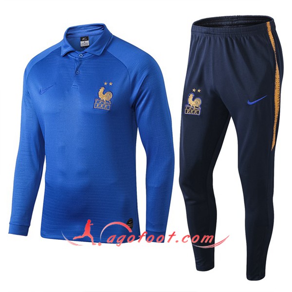 Nouveau Survetement De Foot France 100Eme Anniversaire Bleu