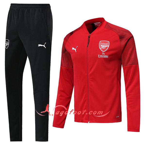 Nouveau Survetement De Foot - Veste Arsenal Rouge Floqué 2019 2020