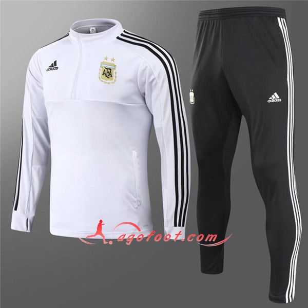 Nouveau Survetement De Foot Argentin Enfant Blanc Floqué 2018 2019