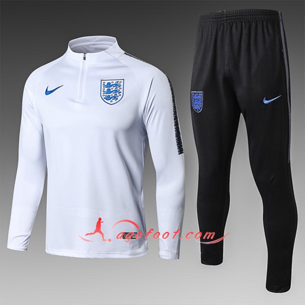 Nouveau Survetement De Foot Angleterre Enfant Blanc Floqué 2018 2019