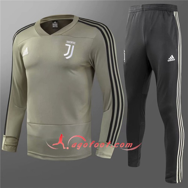 Nouveau Survetement De Foot Juventus Enfant Jaune Floqué 2018 2019