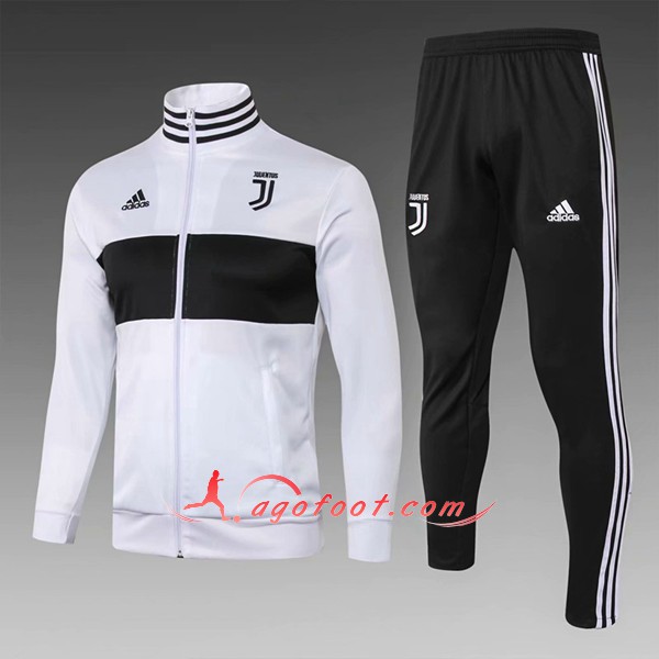 Nouveau Survetement De Foot Juventus Enfant Blanc Noir Floqué 2018 2019
