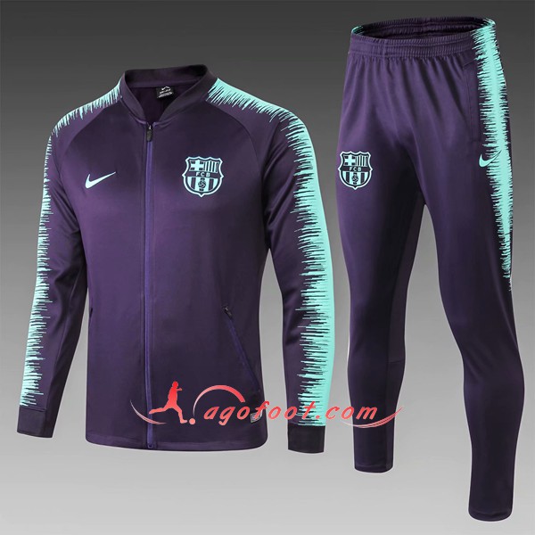 Nouveau Survetement De Foot FC Barcelone Enfant Noir Bleu Strike Drill 2018 2019