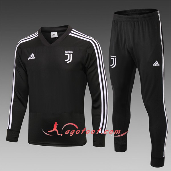 Nouveau Survetement De Foot Juventus Enfant Noir Floqué 2018 2019