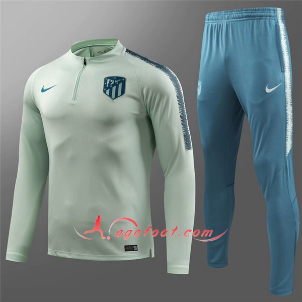 Nouveau Survetement De Foot Atletico Madrid Enfant Verte Floqué 2018 2019