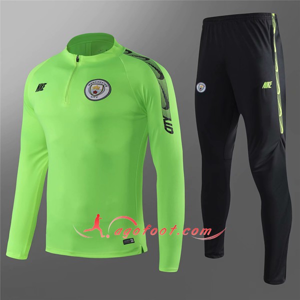 Nouveau Survetement De Foot Manchester City Enfant Vert Floqué 2019 2020