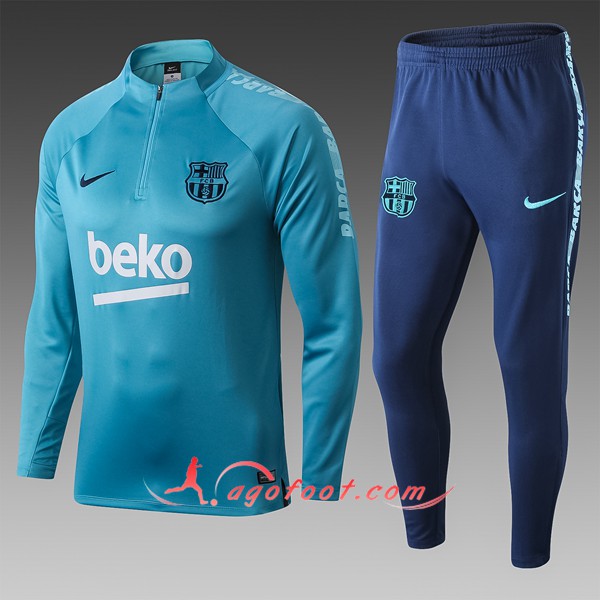 Nouveau Survetement Foot FC Barcelone Enfant Bleu 2019/20