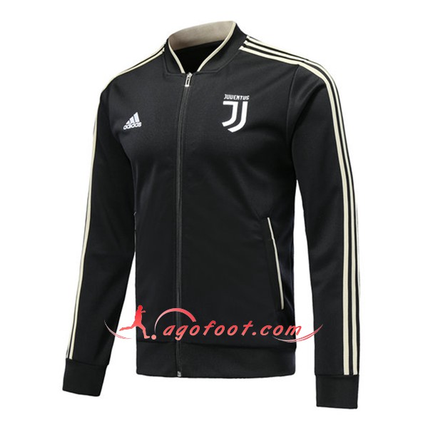 Nouveau Veste De Foot Juventus Noir -01 Floqué 2018 2019
