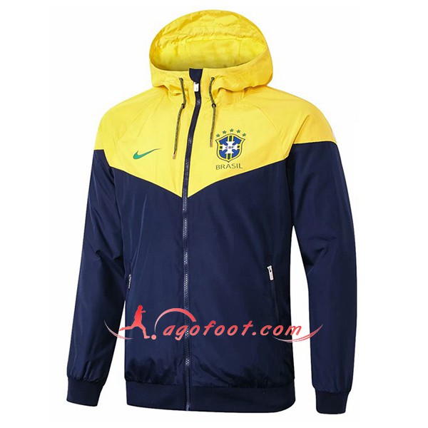 Nouveau Veste De Foot Bresil Orange foncé Coupe Ventr Floqué 2018 2019