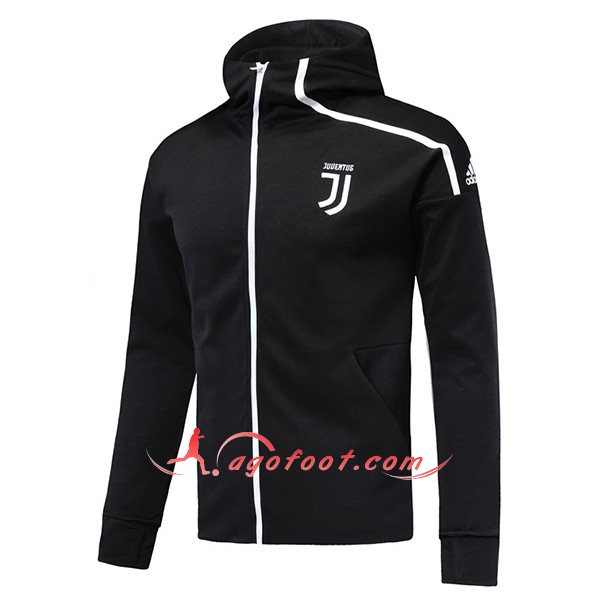 Nouveau Veste De Foot Juventus Noir Coupe Ventr Floqué 2018 2019
