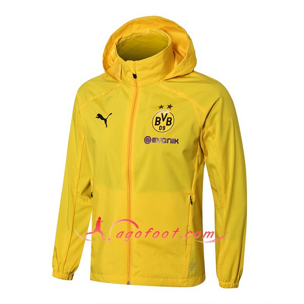 Nouveau Veste De Foot Dortmund BVB Jaune Coupe Ventr Floqué 2018 2019