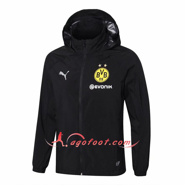 Nouveau Veste De Foot Dortmund BVB Noir Coupe Ventr Floqué 2018 2019