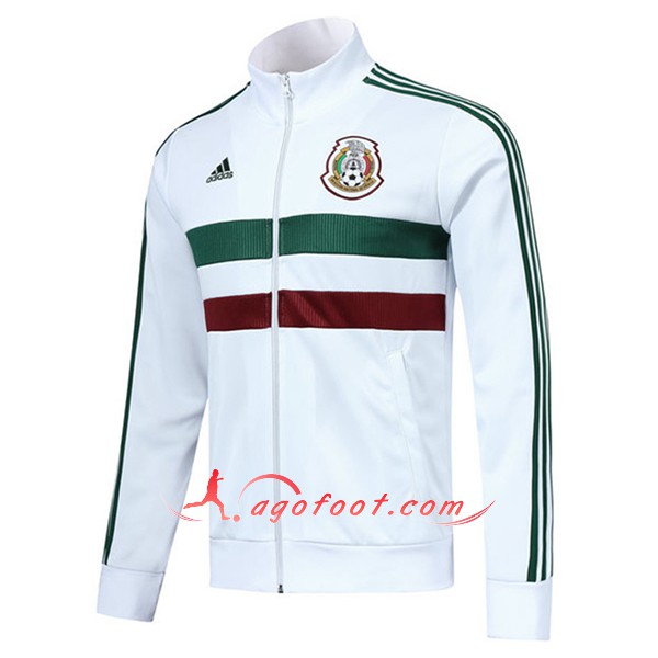 Nouveau Veste De Foot Mexique Blanc Rouge Verte Floqué 2018 2019