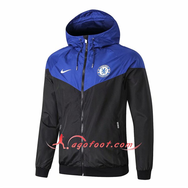 Nouveau Veste De Foot FC Chelsea Bleu Noir Coupe Ventr Floqué 2018 2019