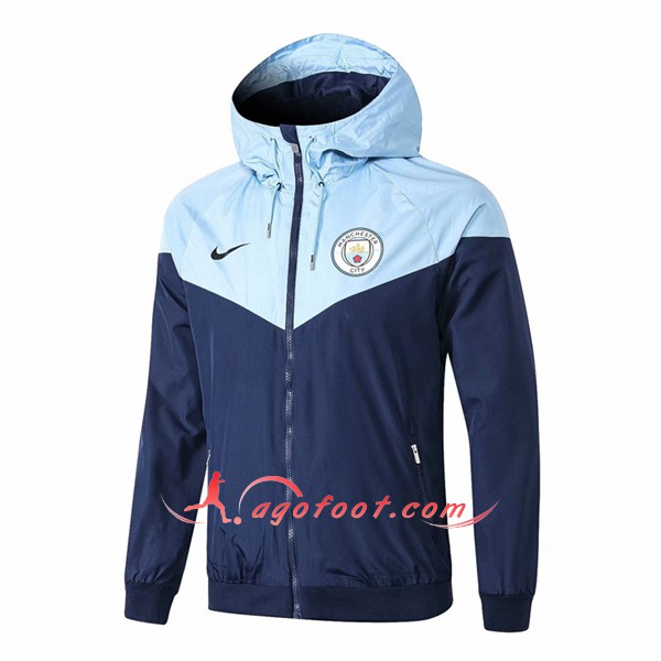 Nouveau Veste De Foot Manchester City foncé Bleu Coupe Ventr Floqué 2018 2019