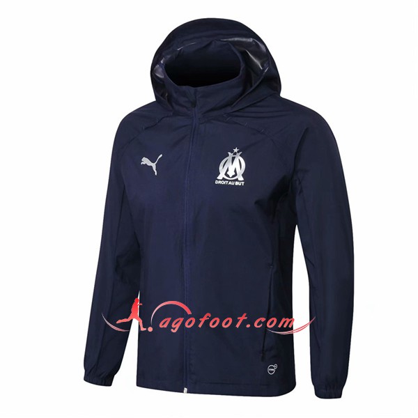 Nouveau Veste De Foot Marseille OM foncé Bleu Coupe Ventr Floqué 2018 2019