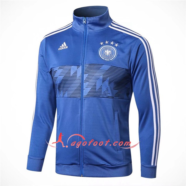 Nouveau Veste De Foot Allemagne Bleu Floqué 2018 2019