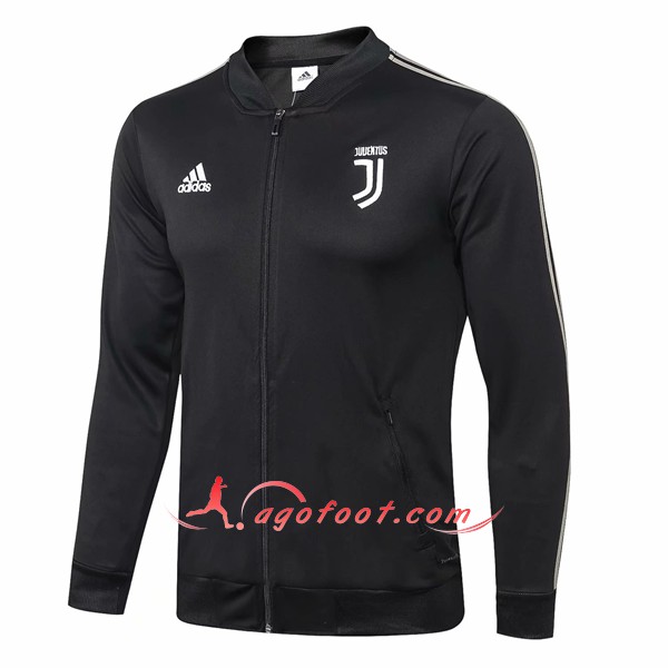 Nouveau Veste De Foot Juventus Noir Floqué 2018 2019