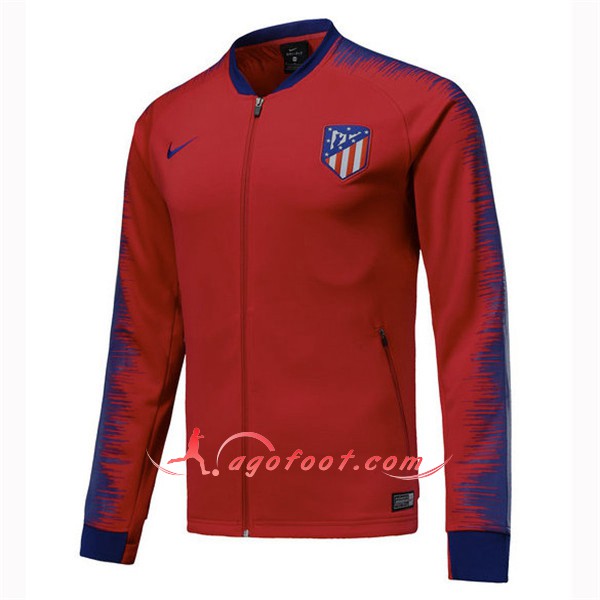 Nouveau Veste De Foot Atletico Madrid Rouge Bleu Floqué 2018 2019
