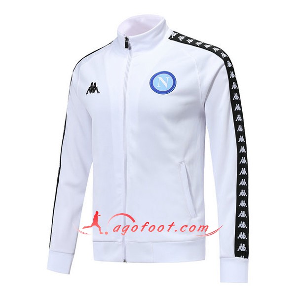 Nouveau Veste De Foot SSC Naples Blanc Floqué 2018 2019
