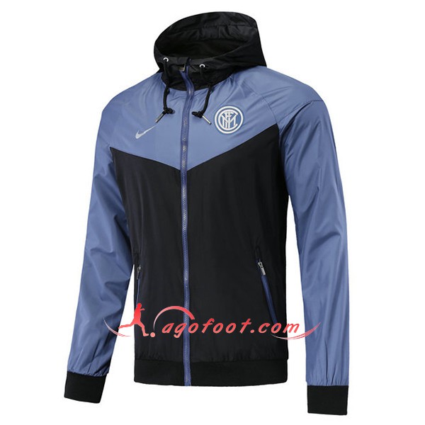 Nouveau Veste De Foot Inter Milan Noir Bleu Coupe Ventr Floqué 2018 2019
