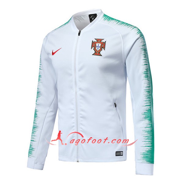Nouveau Veste De Foot Portugal Blanc Floqué 2018 2019