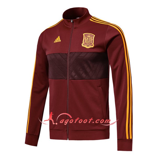 Nouveau Veste De Foot Espagne Rouge foncé Floqué 2018 2019