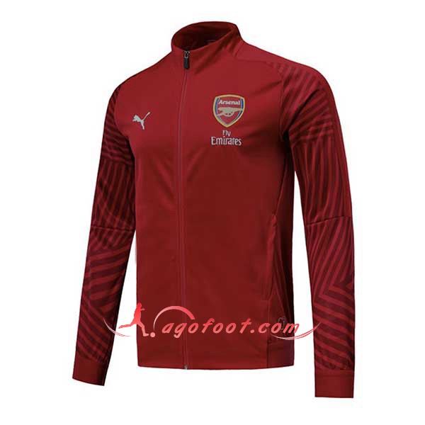 Nouveau Veste De Foot Arsenal Rouge Floqué 2018 2019