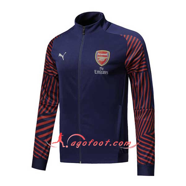 Nouveau Veste De Foot Arsenal foncé Bleu Floqué 2018 2019