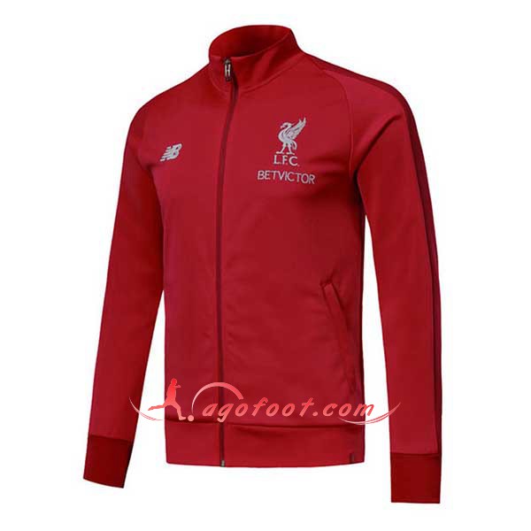 Nouveau Veste De Foot FC Liverpool Rouge Floqué 2018 2019