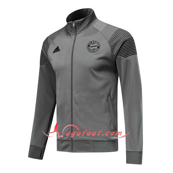 Nouveau Veste De Foot Bayern Munich Gris Floqué 2018 2019