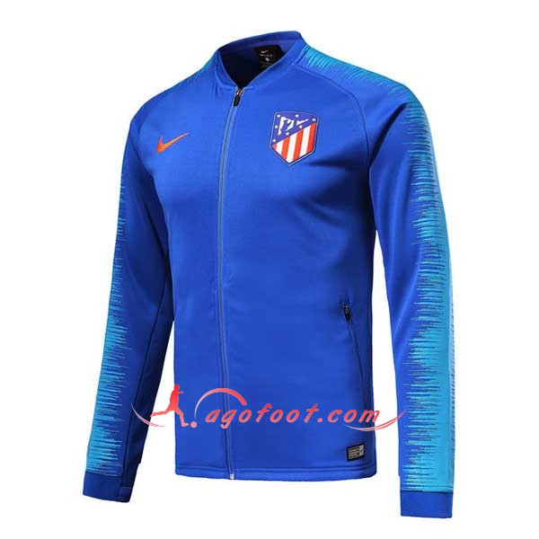 Nouveau Veste De Foot Atletico Madrid Bleu Floqué 2018 2019