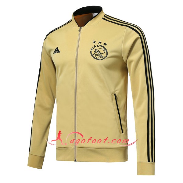 Nouveau Veste De Foot AFC Ajax Jaune Floqué 2018 2019