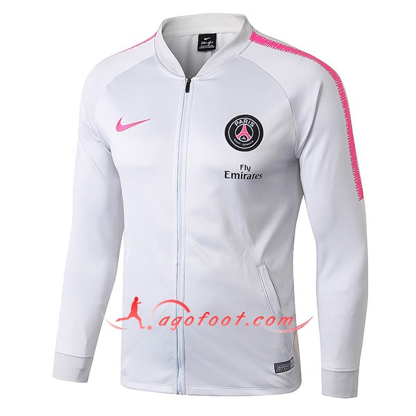 Nouveau Veste De Foot PSG Blanc Floqué 2018 2019