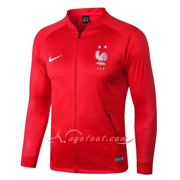 Nouveau Veste De Foot France 2 Stars Rouge Floqué 2018 2019