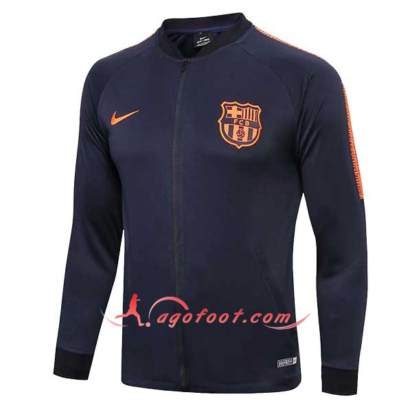 Nouveau Veste De Foot FC Barcelone foncé Bleu Jaune Floqué 2018 2019