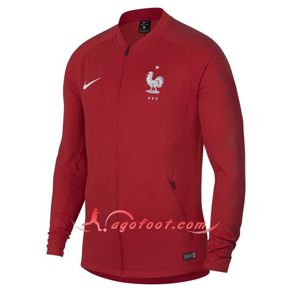 Nouveau Veste De Foot France Rouge Floqué 2018 2019